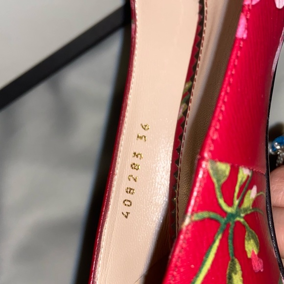 Gucci Bloom Floral Block Heels + Dustbag + Box - Picture 5 of 10